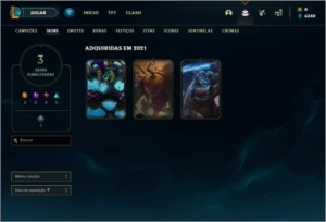 Conta ouro 4 com 3 skins e 21 champs - League of Legends LOL