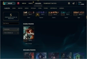 CONTA UNRANKED | NVL 30 | 1 CAMPEÃO | ESPÓLIOS | +40K BE - League of Legends LOL
