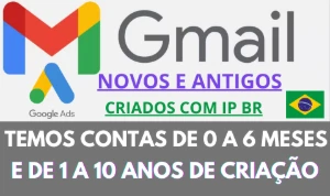Contas Google/Gmail Br Novas E Antigas - Outros