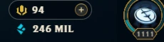 Conta com 689 skin's, 500 emotes e 539 icones. - League of Legends LOL