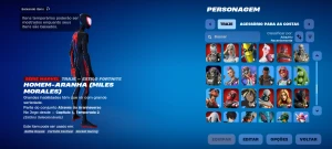 Desapego Conta +300 Cosméticos Fortnite