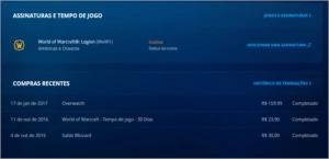 Conta Blizzard - Overwatch(Básico) e WoW(Legion) + Destiny 2