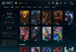 Conta ferro 2 com 130 Champs e 152 Skins + 500k de Vayne - League of Legends LOL