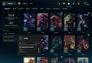 Conta ferro 2 com 130 Champs e 152 Skins + 500k de Vayne - League of Legends LOL