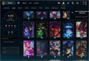 Conta de um único dono! com várias skins raras e LEVEL 100+ - League of Legends LOL