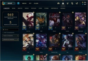 Conta de um único dono! com várias skins raras e LEVEL 100+ - League of Legends LOL