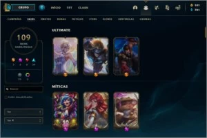 Conta de um único dono! com várias skins raras e LEVEL 100+ - League of Legends LOL