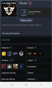 Conta steam 9 anos esse ano vai para 10 anos medalha cs