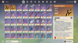 AR 55 Dehya + Sinal dos Mares, Diluc + Espadão, Nahida C1 - Genshin Impact