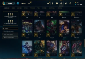 Unranked com 65 Champs e 31 Skins - League of Legends LOL