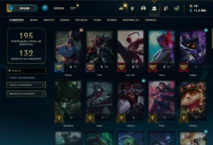 Unranked com 65 Champs e 31 Skins - League of Legends LOL