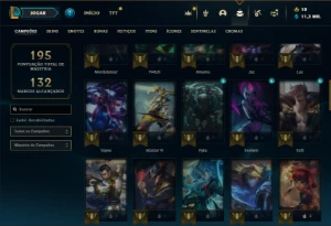 Unranked com 65 Champs e 31 Skins - League of Legends LOL
