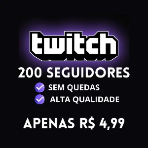 200 Seguidores Twitch - Menor Preço - Social Media