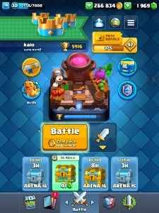 Conta Clash Royale Lvl11 250 Mil De Ouro E 2 Mil Gemas!!!