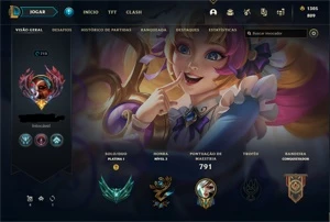 Conta LOL plat1 - 75pdl(decay) emotes de mestre + 266skins - League of Legends