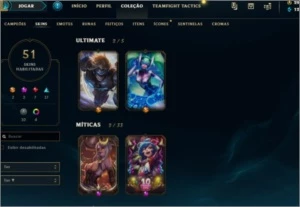 Conta de Lol Plat 2, 51 skins, Level 269 , 124 ícones - League of Legends