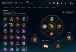 Conta ouro 1 com 41 Champs e 12 Skins + 1 Fragmento - League of Legends LOL