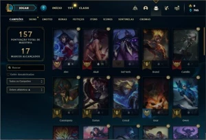 Conta ouro 1 com 41 Champs e 12 Skins + 1 Fragmento - League of Legends LOL