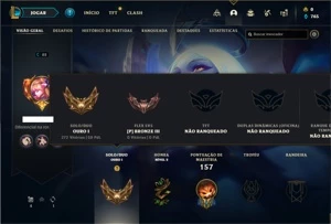 Conta ouro 1 com 41 Champs e 12 Skins + 1 Fragmento - League of Legends LOL