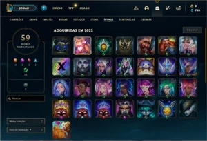 Conta ouro 1 com 41 Champs e 12 Skins + 1 Fragmento - League of Legends LOL