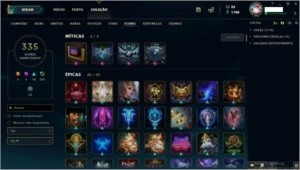 Vendo conta LoL - Diamante 5 -Todos os Campeões - 289 Skins - League of Legends