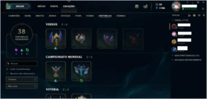 Vendo conta LoL - Diamante 5 -Todos os Campeões - 289 Skins - League of Legends