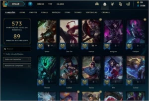 Conta lol Ouro 2 com 502 skins e todos os campeoes - League of Legends
