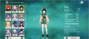 Conta AR 36. 3 personagens 5* - Genshin Impact