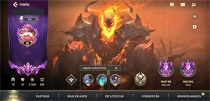 Vendo conta no MESTRE!! 47 Skins...73 heróis - League of Legends: Wild Rift LOL WR