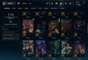 Platina 3 com 51 Champs e 16 Skins + 2 Fragmentos - League of Legends LOL