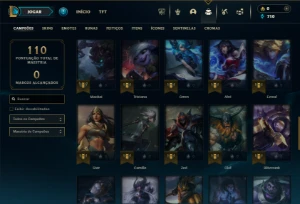 Platina 3 com 51 Champs e 16 Skins + 2 Fragmentos - League of Legends LOL