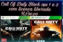 Call of Duty Black ops 1 e 3 mídia digital Xbox 360 - Jogos (Mídia Digital)