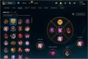 conta league of legends unranqued 527 skins LOL