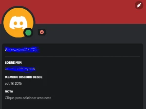 Conta antiga discord 2016 - Redes Sociais