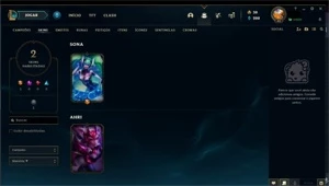 Conta do LOL com skin DJ sona e M7 sem ranque - League of Legends