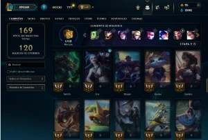 Mestre com 65 Champs e 28 Skins - League of Legends LOL