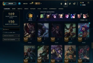 Mestre com 65 Champs e 28 Skins - League of Legends LOL