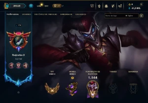 conta league of legends com 171 champs, 175 skins, prata 3 LOL