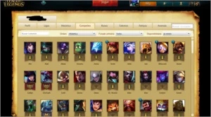 Unranked - Borda Gold 2 - 104 champeoes - 83 skins - League of Legends LOL