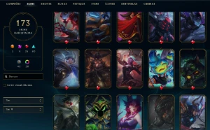 Conta LOL (173 Skins, contendo os eternos) - League of Legends