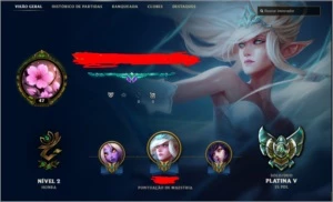 CONTA PLAT COM BORDA DE PLATINA 2,TODOS OS CHAMPS,153 SKINS - League of Legends LOL