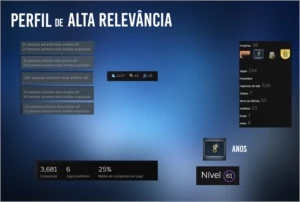 Conta Steam - Level 61 / 8 anos / Transfiro no seu Email