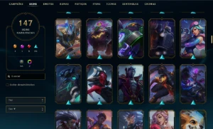 Conta LoL Prata lll - 147 skins - League of Legends