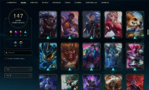 Conta LoL Prata lll - 147 skins - League of Legends