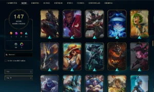 Conta LoL Prata lll - 147 skins - League of Legends