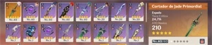 Kazuha - Espada Cortadora de Jade -  AR 23 - Genshin Impact