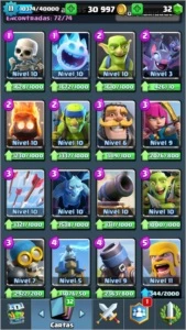 CONTA NV 11 / 10 LENDÁRIAS(MUITAS NV 2+) E DEMAIS BEM UPADAS - Clash Royale