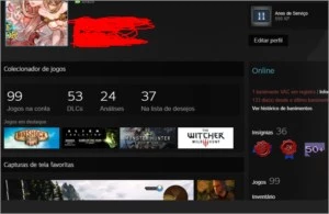 Conta steam 99 jogos, a maioria bem caro, VAC csgo