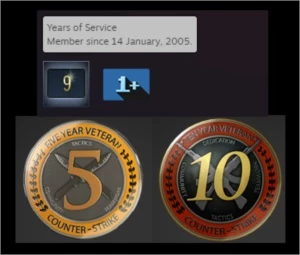 CONTA STEAM 15 ANOS COM MEDALHA 10-5 ANOS CSGO - Counter Strike