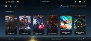 WILD RIFT 71 SKINS;MTS LENDÁRIAS;R$1750 GASTOS+CONTA LOL PC - League of Legends: Wild Rift LOL WR